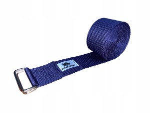 Pasek do jogi i FITNESS 4cmx3m JOGA Instruktorski granatowy