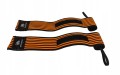 paski ściągacze nadgarstków trening siłowy czarno pomarańczowe wrist wraps stabilizator nadgarstka 2 sztuki