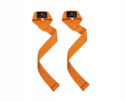 Bawełniane paski treningowe do martwego ciągu HD 4 pomarańczowe