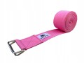 instruktorski pasek do jogi 3m różowy