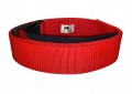 czerwony Pas do rehabilitacji i terapii manualnej z nakładką ochronną