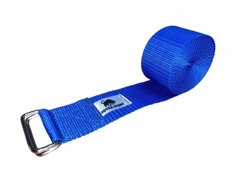 pasek do jogi fitness niebieski 4cm 3m instruktorski pasek do jogi niebieski