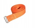 Bawełniany pasek do jogi 4 cm x 2,8 m Premium pomarańczowy