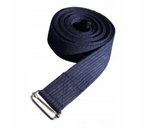 Bawełniany pasek do jogi 4 cm x 2,8 m Premium – granatowy
