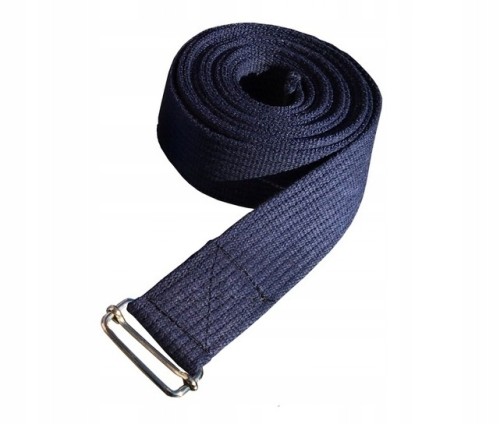 Bawełniany pasek do jogi 4 cm x 2,8 m Premium granatowy