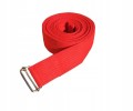 Bawełniany pasek do jogi 4 cm x 2,8 m Premium czerwony