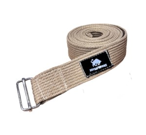 Bawełniany pasek do jogi 4 cm x 2,8 m Premium – beżowy
